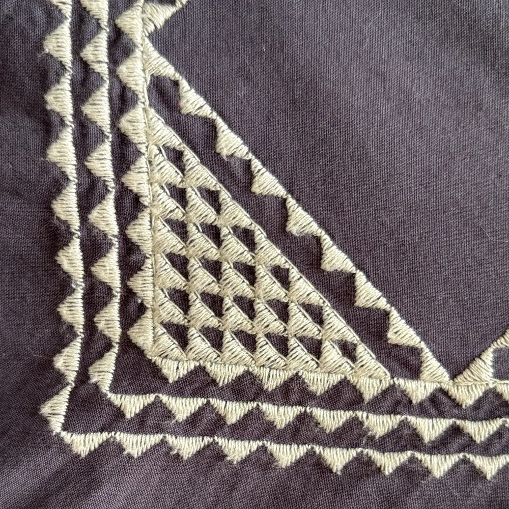 Ink + Ivy Isla Cotton Embroidered Edge Geometric Euro Shams Set of 2 Gray White